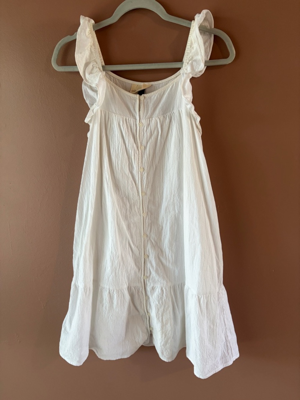 Universal Thread White Ruffle Sleeve Mini Dress